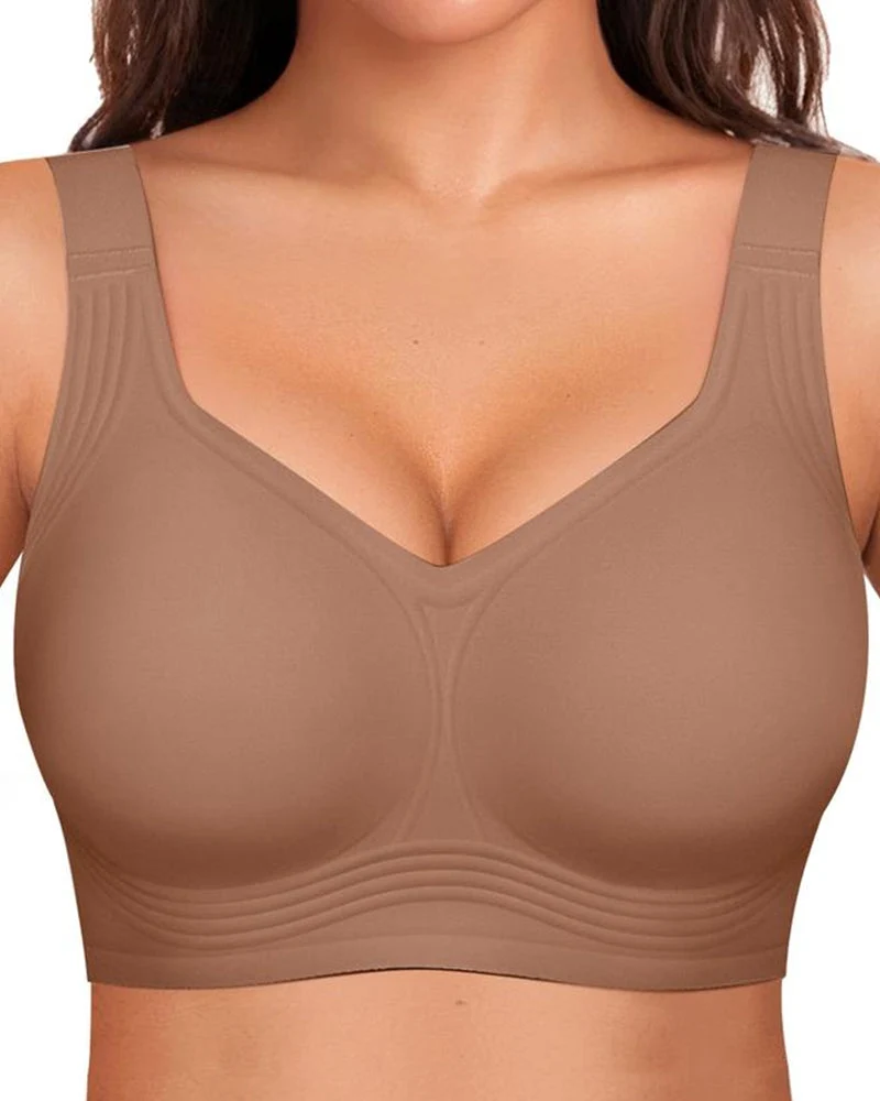 Comfortable Wireless Full Coverage Jelly Smoothing Bra - Image 12