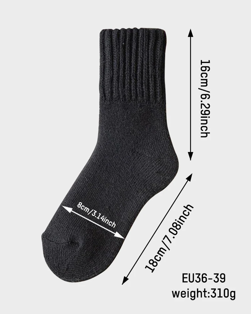 Cozy Ribbed Fleece Lined Crew Socks - Image 2