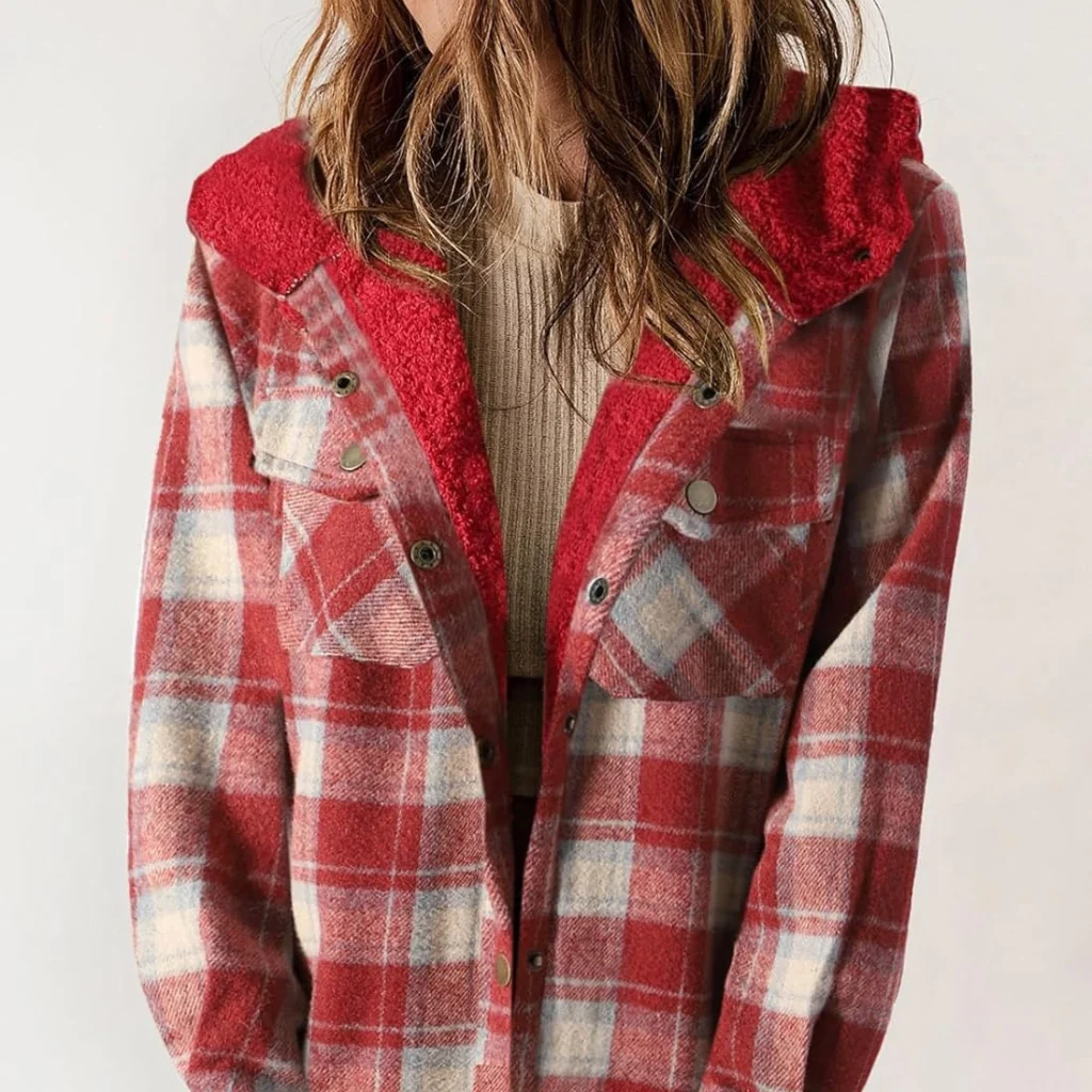 Curvevera Teddy Bear Flannel Jacket - Image 19