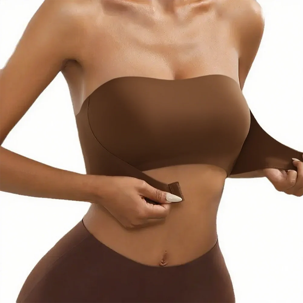 Front Closure Wireless Seamless Bandeau Bra - Image 12
