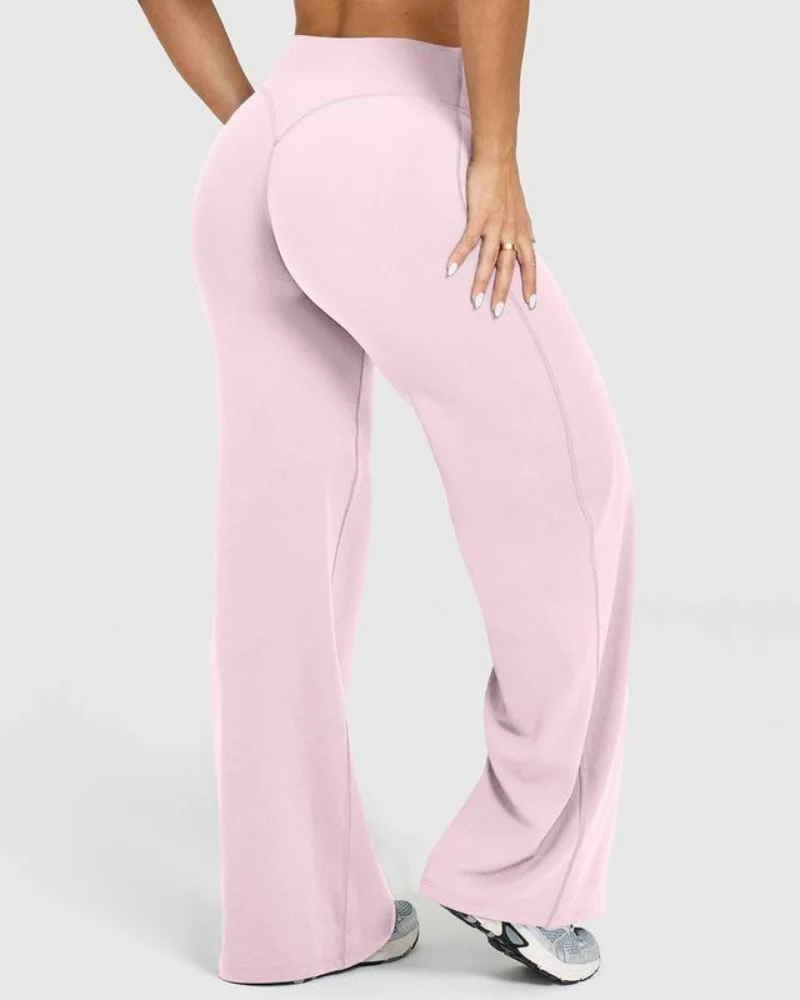 High-Waisted Elastic Wide-Leg Lounge Yoga Pants - Image 12