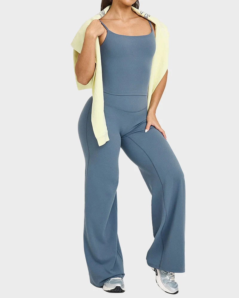 High-Waisted Elastic Wide-Leg Lounge Yoga Pants - Image 3