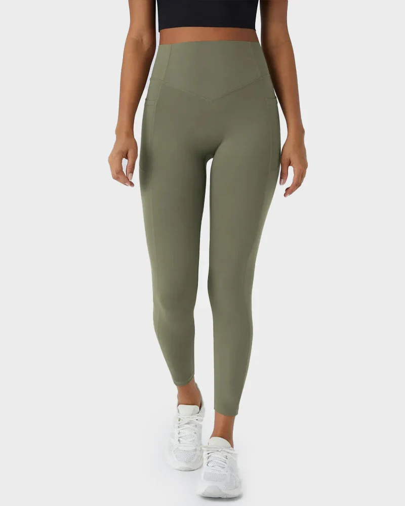 Tummy Control Butt-Lifting Training Leggings with Pockets - Image 28