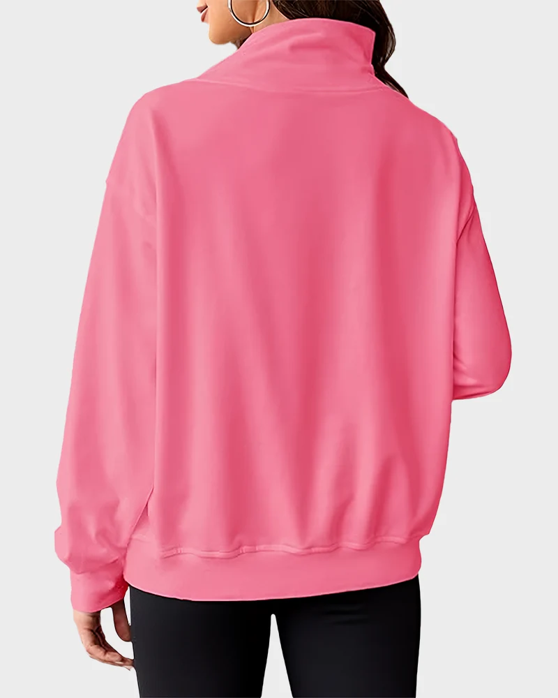 Women's Oversized Turtleneck Sweatshirt Casual Pullover Top - Image 19