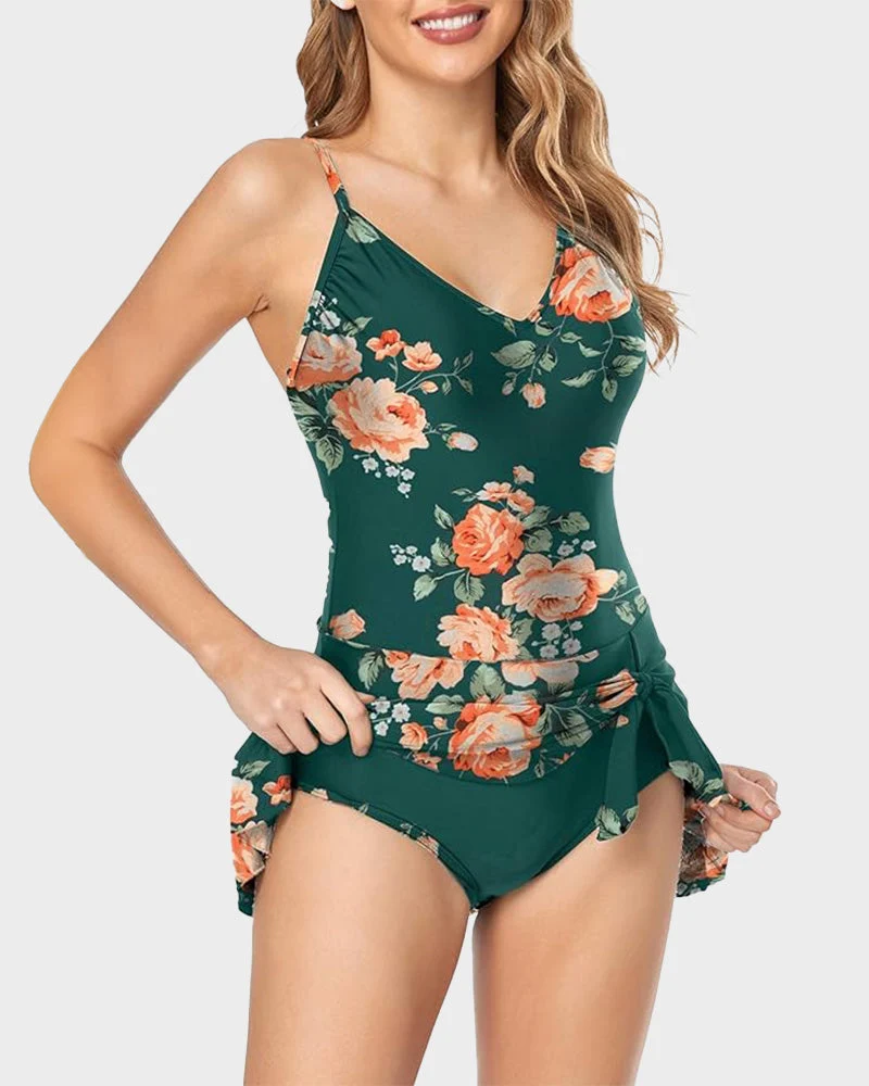 Women's Tummy Control Slim Fit Plus Size One Piece Swimsuit - Image 7