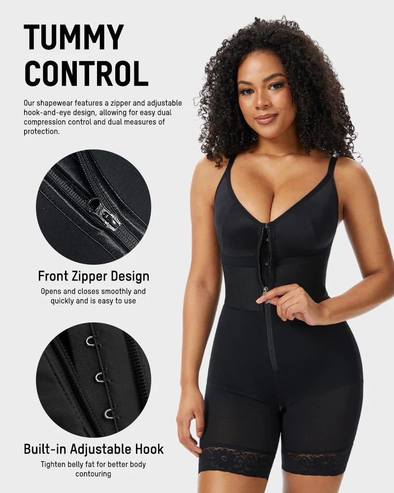 PowerMesh Deep V Bodysuit Shapewear - Image 11