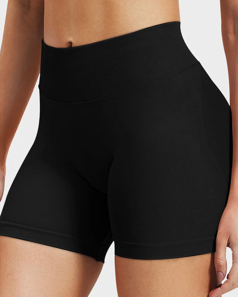 Sculpting High-Waist Seamless Shorts with Scrunch Butt Lift - Image 11