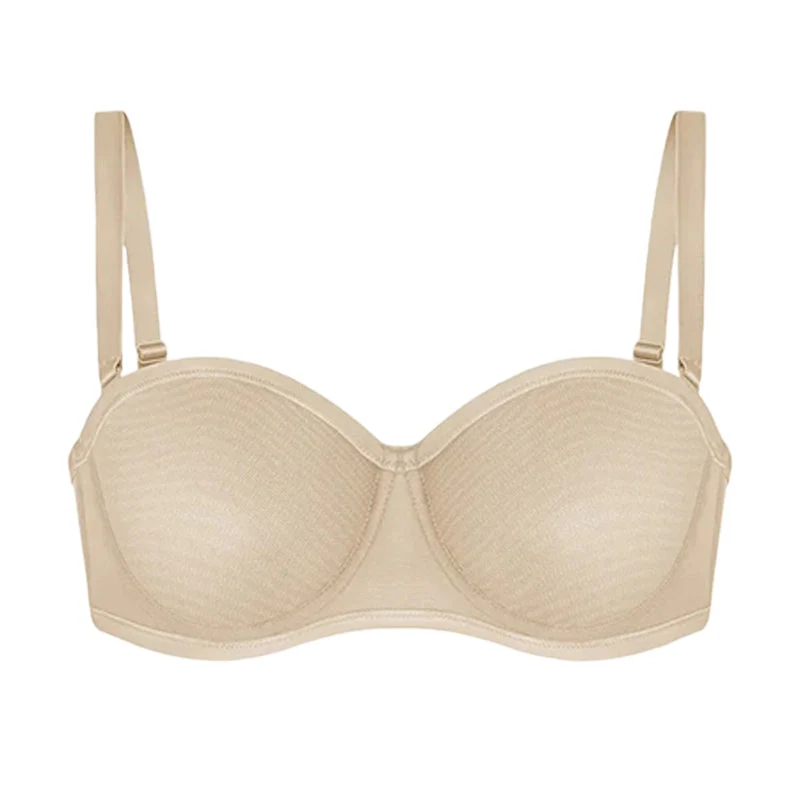 Strapless Mesh Underwire Balconette Bra - Image 8