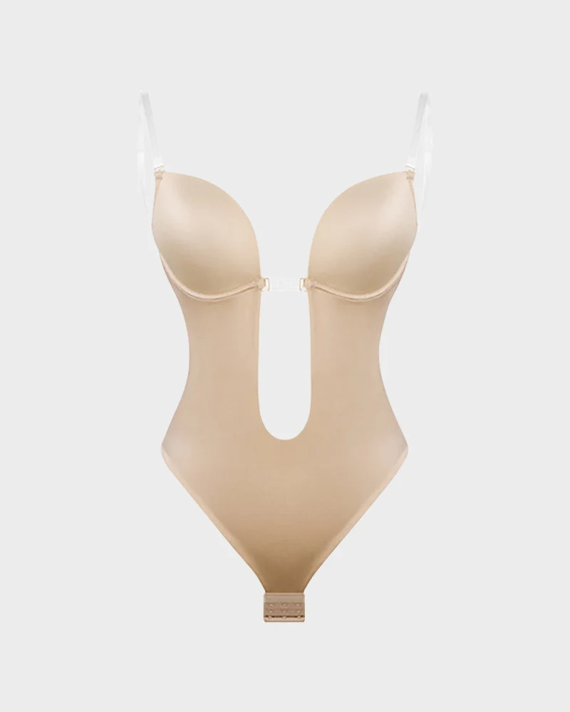 Strapless U Plunge Thong Bodysuit - Image 18