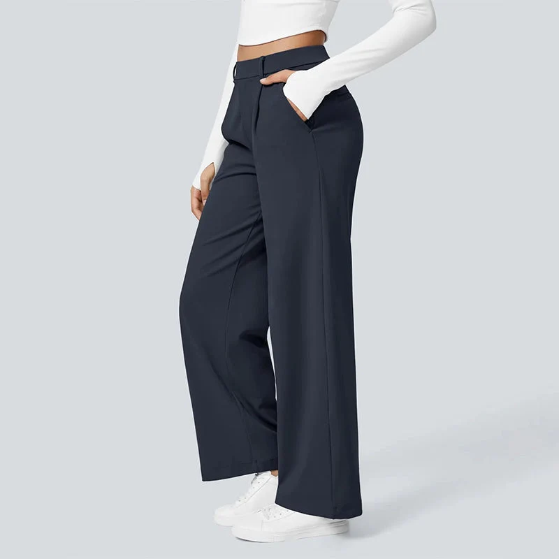High-Waist Straight-Leg Work Pants Set - Image 12