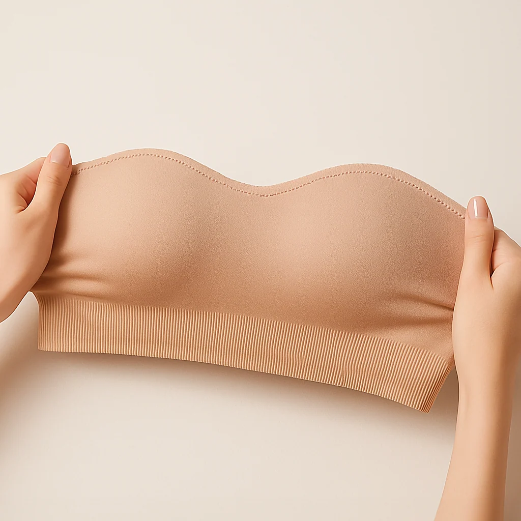 Non-Slip Bandeau Seamless Wireless Strapless Bra - Image 9