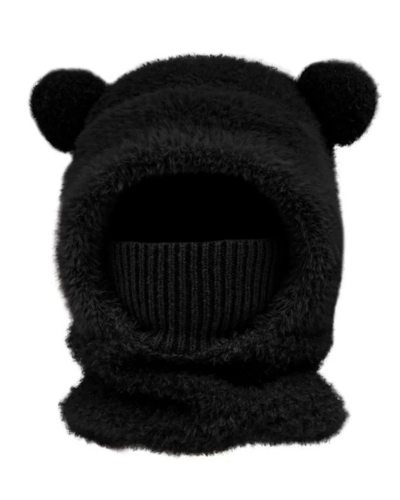 Unisex Windproof Thermal Hat with Cute Bear Ears - Image 9