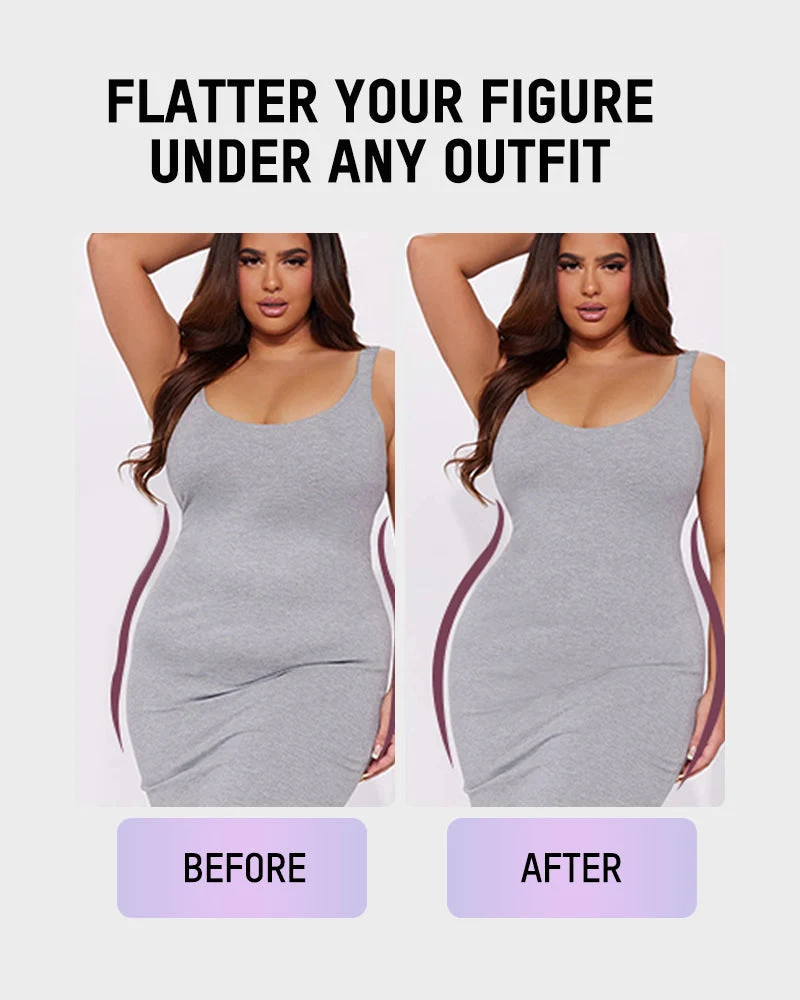 V Neck Tummy Control Thong Bodysuit Shapewear - Image 9