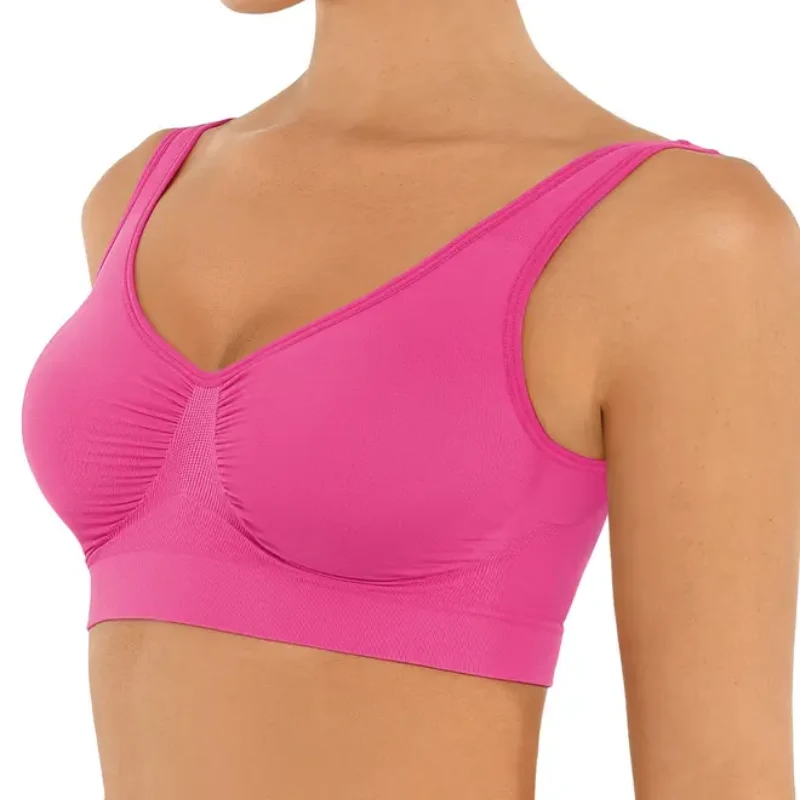 Wide Shoulder Strap Wireless T-Shirt Bra - Image 2