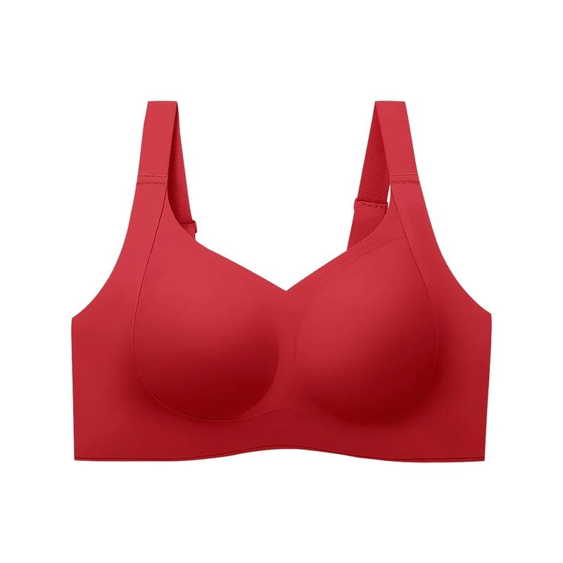 Wireless Push Up Jelly Bra V Neck Seamless Support Comfort - Image 13