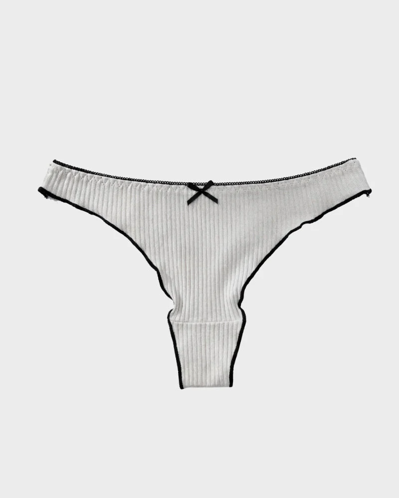 Women's Bow Low Waist Thong  Pack Ultra Soft Cotton（9 pack） - Image 19