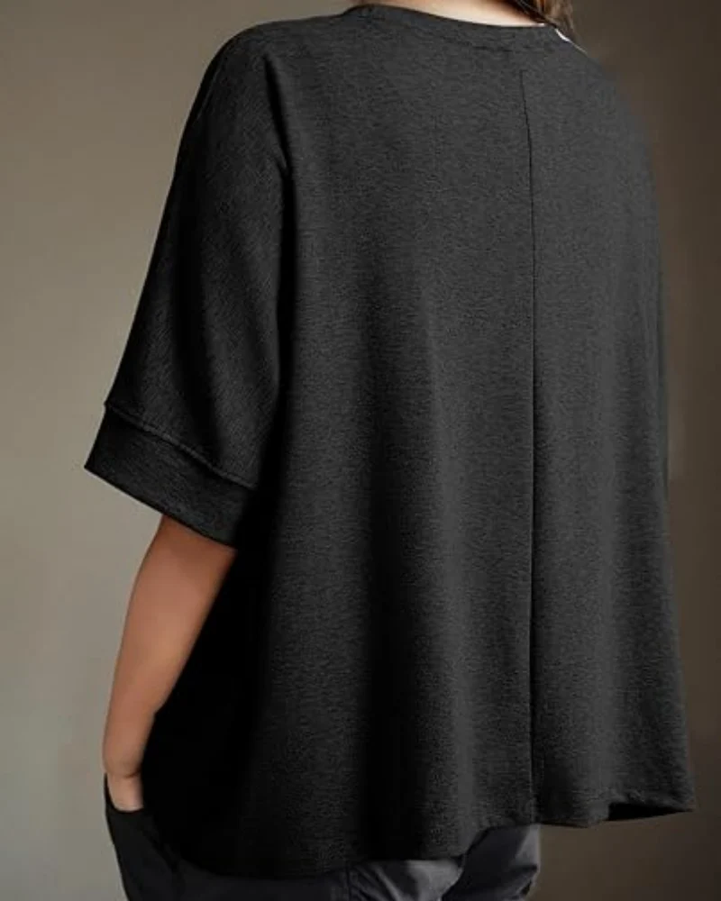 Women's Casual Oversized Tee Comfortable Soft Basic Top - Image 4