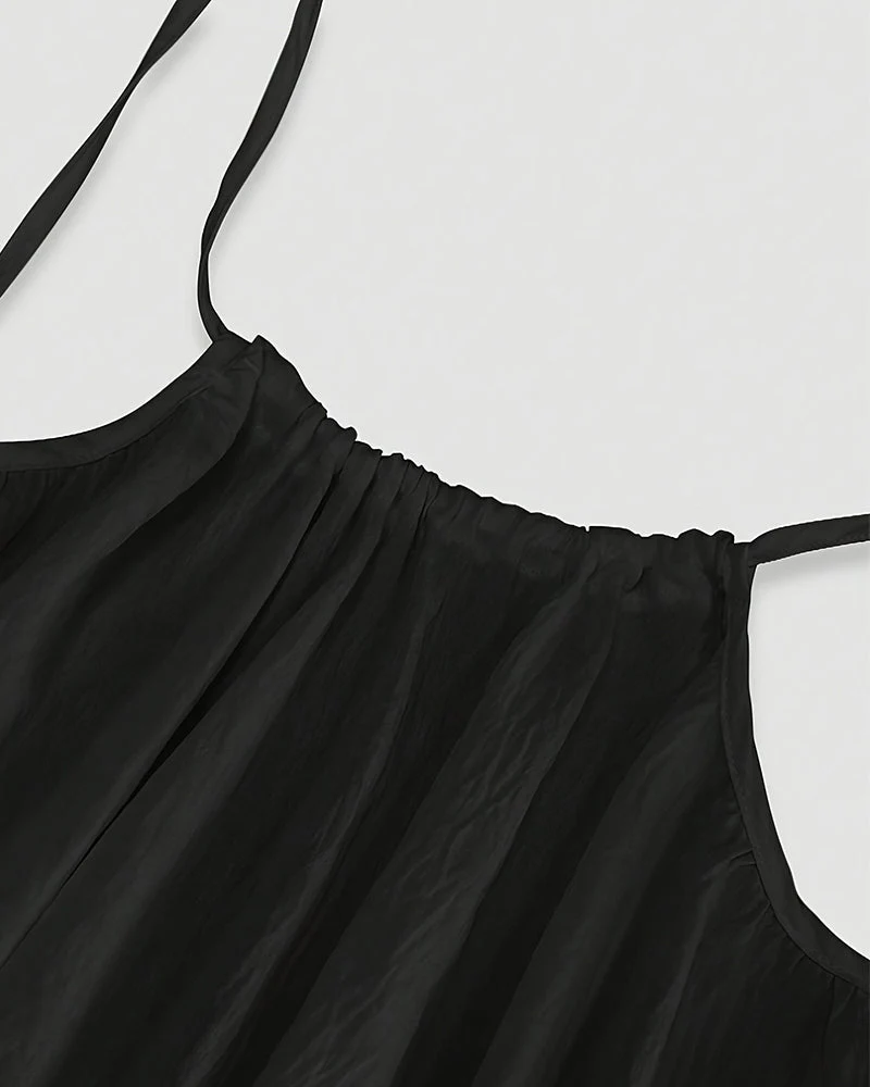 Women's Solid Color Backless Cami Dress - Image 3