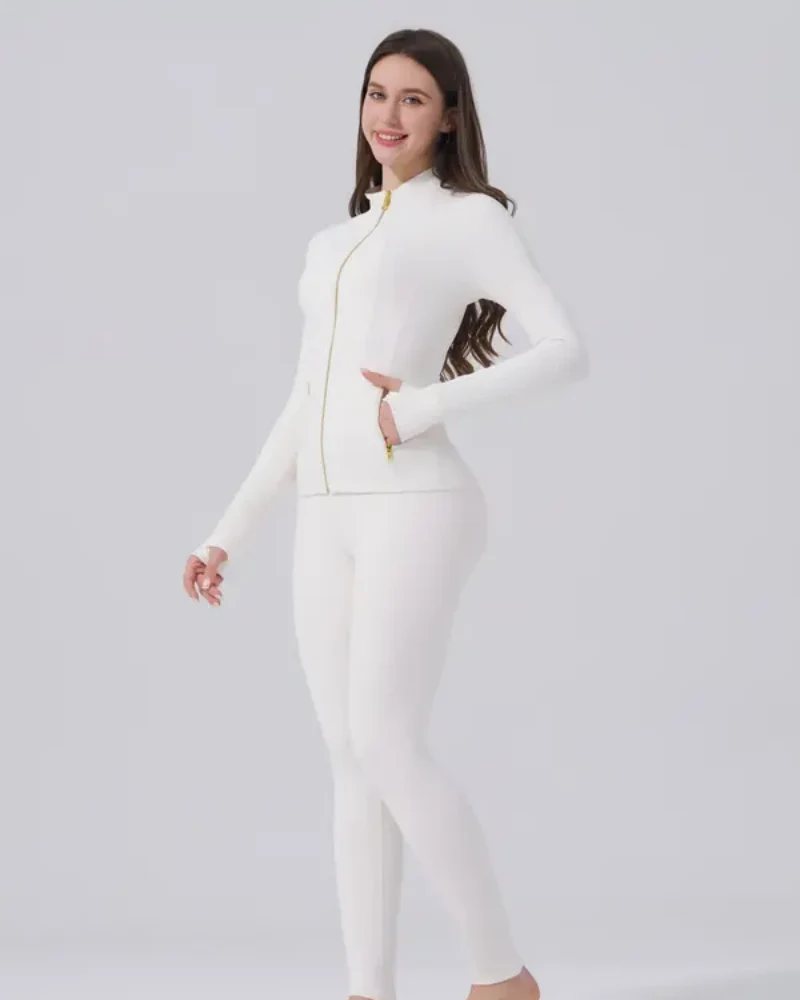 Womens Sportswear Set Full Zip Jacket and Yoga Pants - Image 5