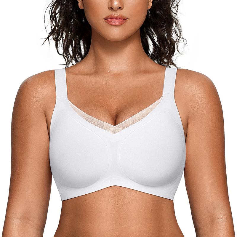 Womens Wireless Bras V Mesh Comfortable Bralette Supportive - Image 20